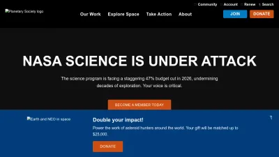 Screenshot preview of planetary.org