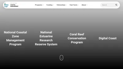 Screenshot preview of coast.noaa.gov