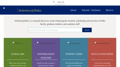 Screenshot of Scholars.duke.edu