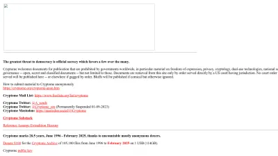 Screenshot of Cryptome.org