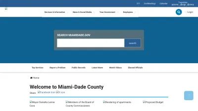 Screenshot of Miamidade.gov