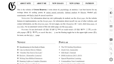 Screenshot of Gwern.net