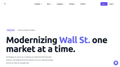 Screenshot of Polygon.io