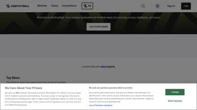 Screenshot of Onefootball.com