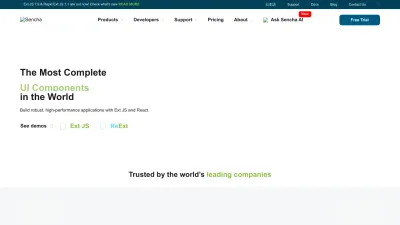 Screenshot of Sencha.com