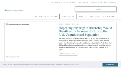 Screenshot of Migrationpolicy.org