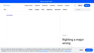 Screenshot of Blog.coinbase.com
