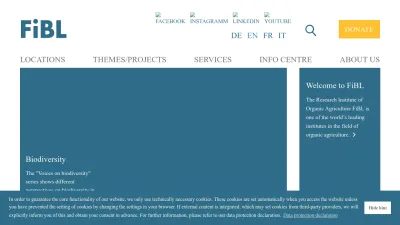 Screenshot of Fibl.org