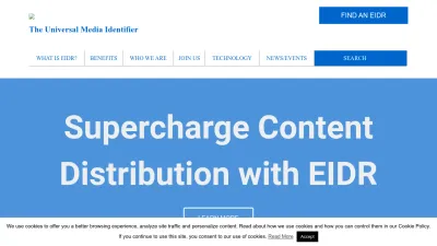 Screenshot of Eidr.org