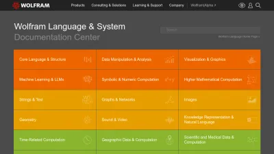 Screenshot of Reference.wolfram.com