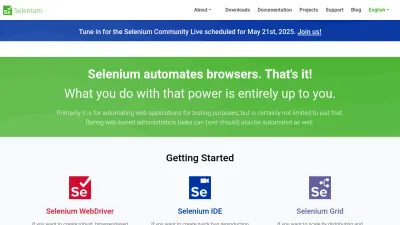 Screenshot of Selenium.dev