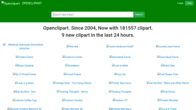 Screenshot of Openclipart.org