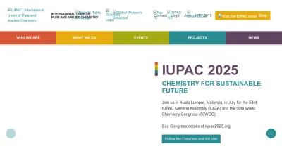 Screenshot of Iupac.org