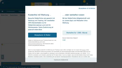 Screenshot of Wetteronline.de