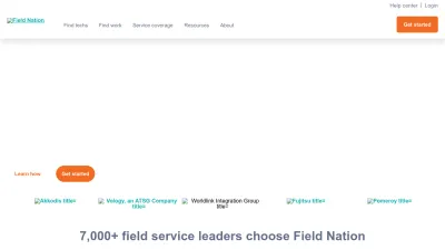 Screenshot of Fieldnation.com