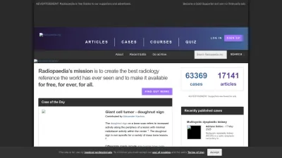 Screenshot of Radiopaedia.org
