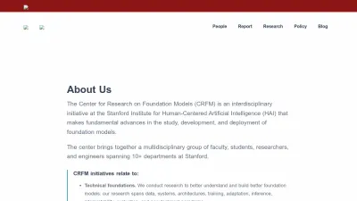 Screenshot of Crfm.stanford.edu