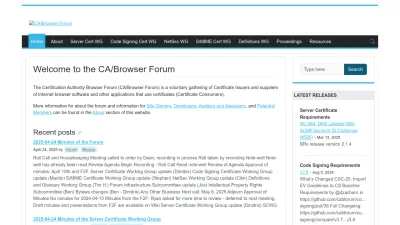 Screenshot of Cabforum.org
