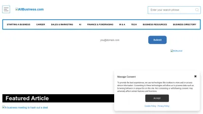 Screenshot of Allbusiness.com