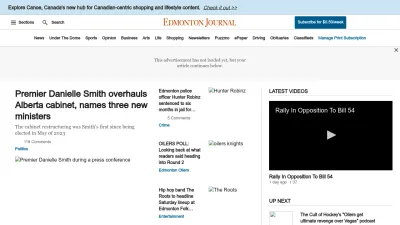 Screenshot of Edmontonjournal.com