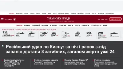 Screenshot preview of pravda.com.ua
