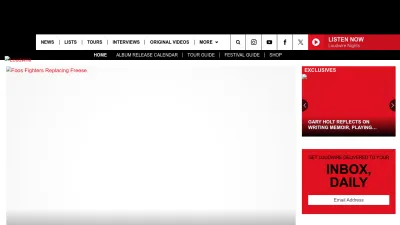 Screenshot of Loudwire.com