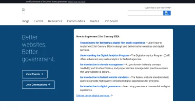 Screenshot preview of digital.gov