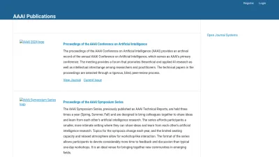 Screenshot of Ojs.aaai.org