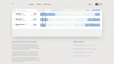 Screenshot preview of worldtimebuddy.com