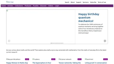 Screenshot of Plus.maths.org