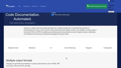 Screenshot of Doxygen.nl