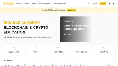 Screenshot of Academy.binance.com