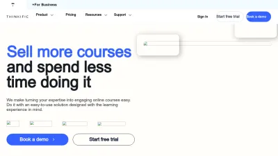 Screenshot of Thinkific.com