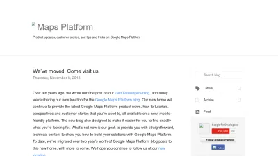 Screenshot preview of mapsplatform.googleblog.com
