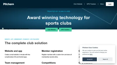Screenshot of Pitchero.com
