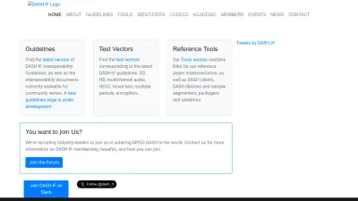 Screenshot of Dashif.org
