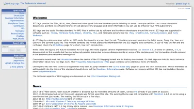 Screenshot of Id3.org