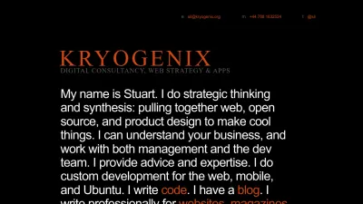 Screenshot preview of kryogenix.org