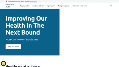 Screenshot of Moh.gov.sg