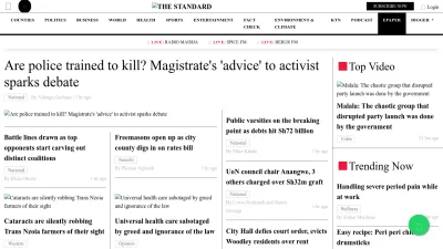 Screenshot of Standardmedia.co.ke