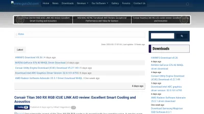 Screenshot preview of guru3d.com