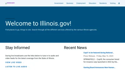 Screenshot of Illinois.gov