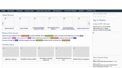 Screenshot of Techpowerup.com