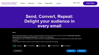 Screenshot of Moosend.com