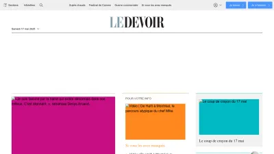 Screenshot of Ledevoir.com