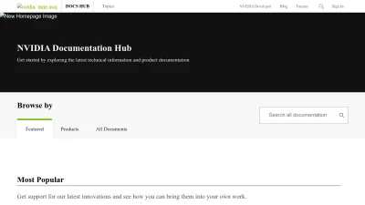 Screenshot of Docs.nvidia.com