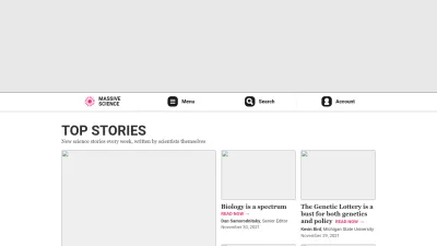 Screenshot of Massivesci.com