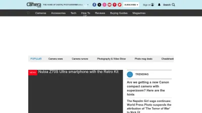 Screenshot of Digitalcameraworld.com