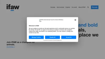 Screenshot preview of ifaw.org