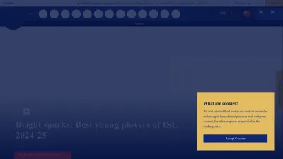 Screenshot of Indiansuperleague.com